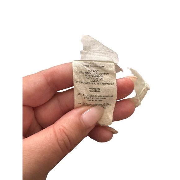 THEORY Gracila Multi Orlene Stripe Knit Shirtail Top Sz P (0-00) - Picture 3 of 4